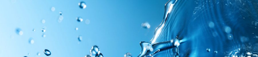 Abstract Splash of Water on a Blue Background